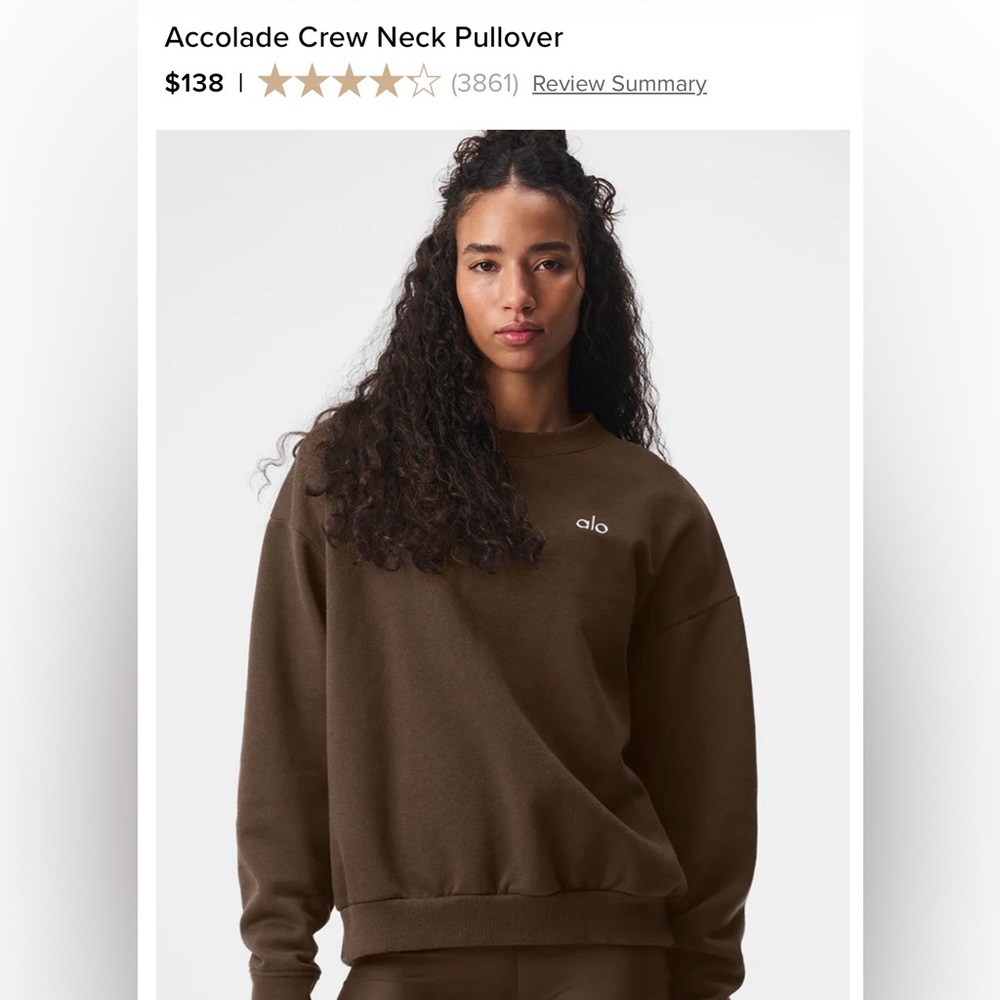 ALO Yoga Accolade Crew Neck Pullover